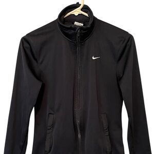Nike Black Storm fit Jacket Womens Size Small Zip Pockets Neck Closure
